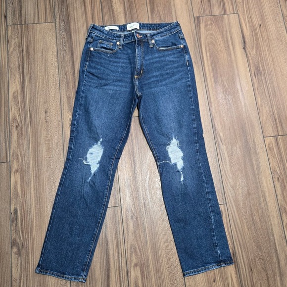 Universal Thread Denim - Universal Thread Womens High Rise Slim Straight Distressed Jeans Blue 8/29R